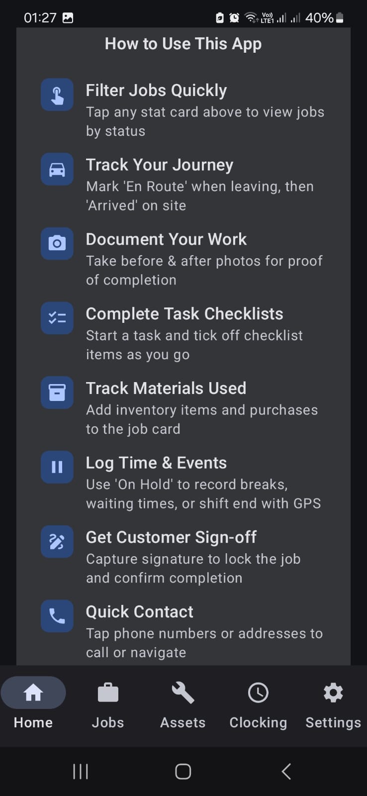 Exequ-Jobs Mobile App Interface